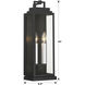 Aspen 2 Light 19 inch Matte Black Outdoor Sconce