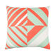 Lina 18 X 18 inch Mint and Bright Orange Throw Pillow
