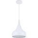 Circa 1 Light 11.5 inch White Pendant Ceiling Light