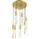 Drifting Droplets LED 20 inch Brushed Brass Pendant Ceiling Light