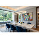 Chevron LED 47.24 inch Brushed Nickel Linear Island Pendant Ceiling Light