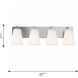 Upson 4 Light 24.25 inch Satin Brass Vanity Light Wall Light, Extra Large