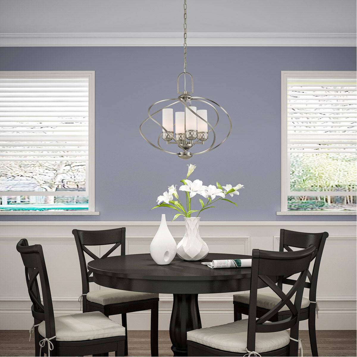 Westfield 4 Light 22 inch Brushed Nickel Chandelier Ceiling Light