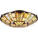 Reed 2 Light 17 inch Vintage Bronze Flush Mount Ceiling Light, Naturals
