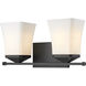 Darcy 2 Light 16 inch Matte Black Vanity Wall Light