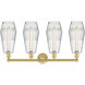 Windham 4 Light 34 inch Satin Gold Bath Vanity Light Wall Light