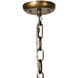 Clamshell 4 Light 37 inch Natural Wood Beads Chandelier Ceiling Light