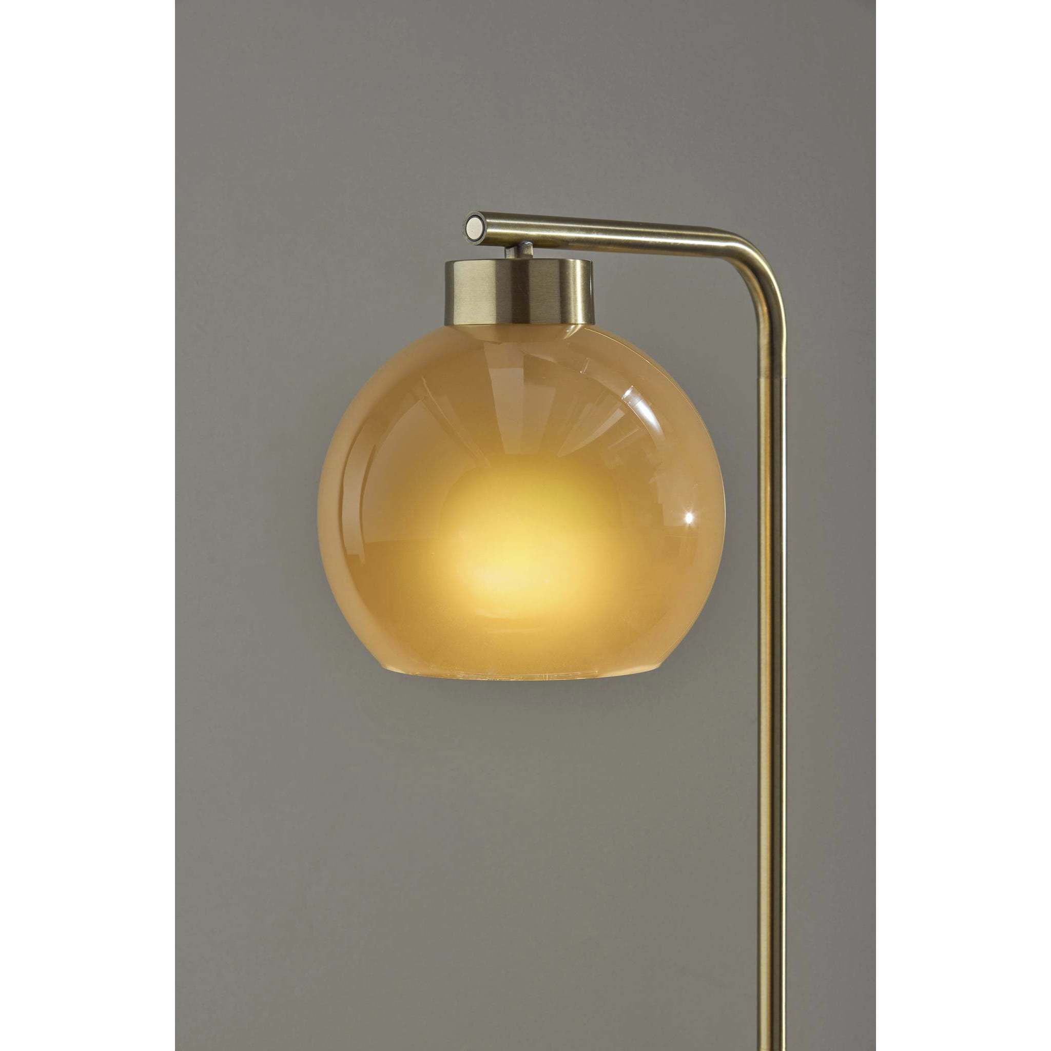 Atticus 59 inch 60.00 watt Antique Brass Floor Lamp Portable Light