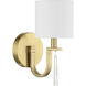 Fortuna 1 Light 5.12 inch Satin Brass Wall Sconce Wall Light