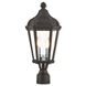 Morgan 2 Light 21 inch Textured Black Outdoor Post Top Lantern