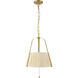 Alora Mood Scout 2 Light 13.25 inch Brushed Gold and White Linen Pendant Ceiling Light