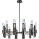 Summit 12 Light 40.2 inch Dark Smoke Pendant Ceiling Light in Clear