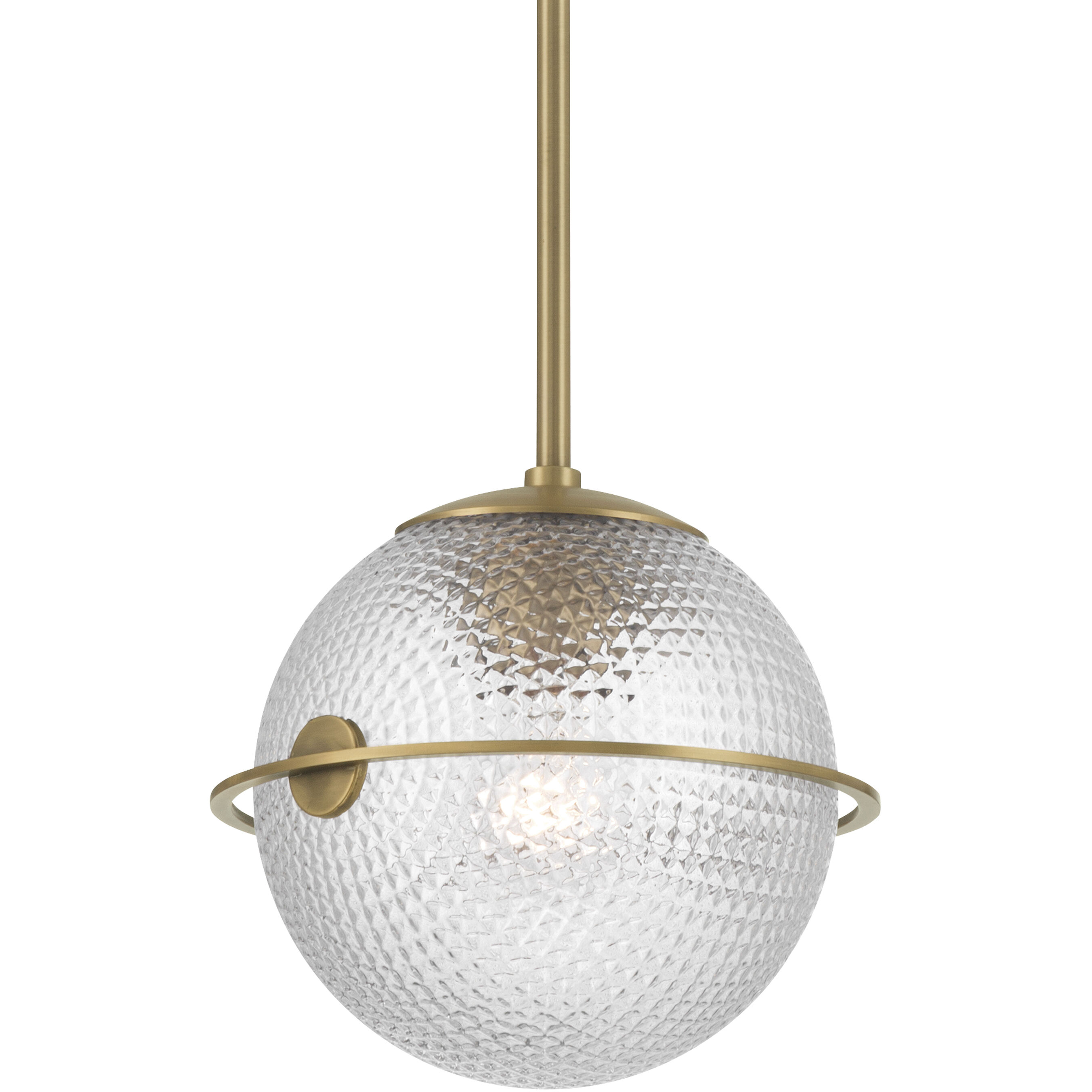 Luniva 1 Light 9 inch Legacy Brass Mini Pendant Ceiling Light