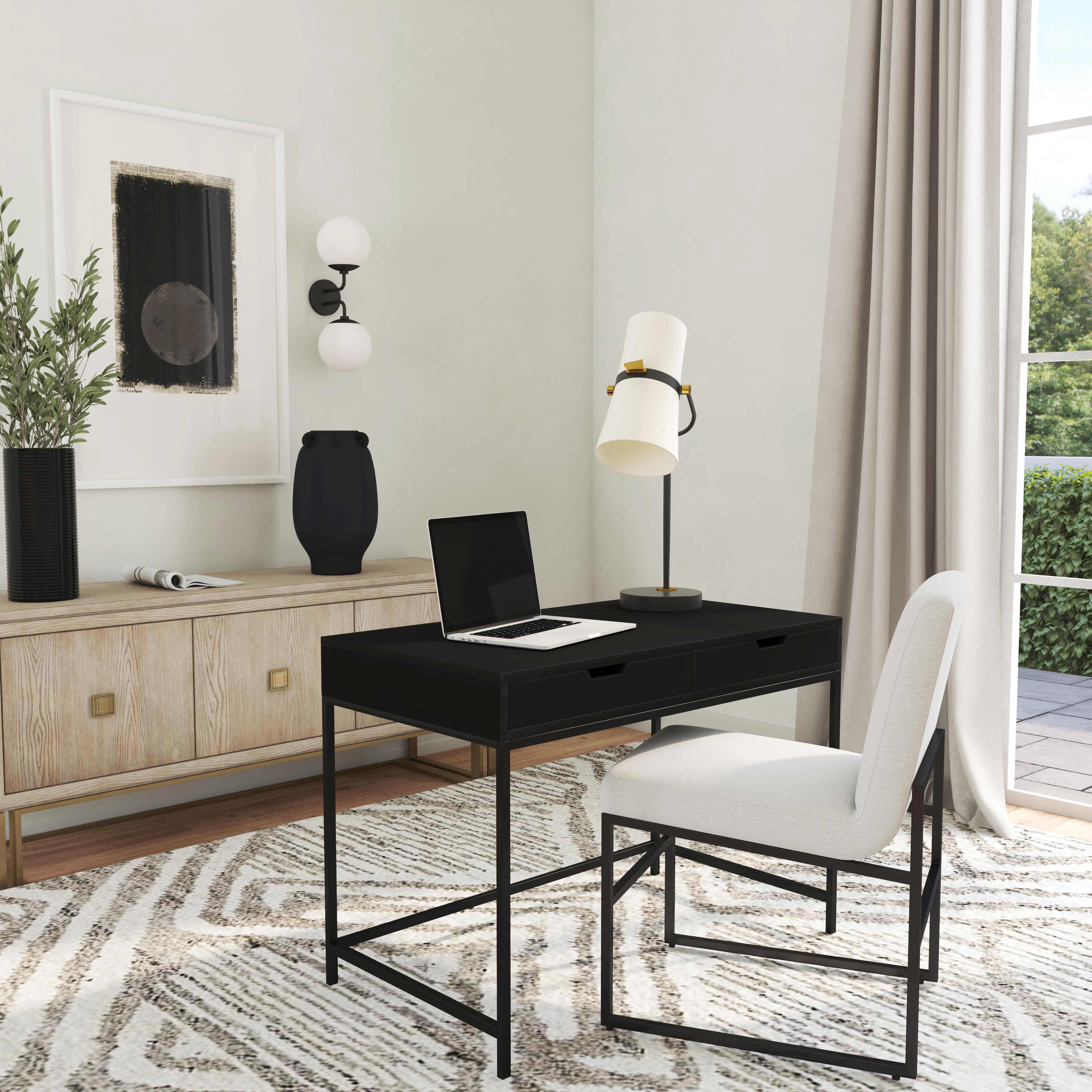 Belka  Desk with Drawers in Black