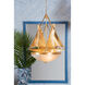 Wildwood 3 Light 30.5 inch Antique Gold Leaf/Frosted Chandelier Ceiling Light