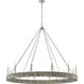 Abaca 12 Light 48 inch Polished Nickel with Gray Chandelier Ceiling Light
