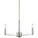 Fullton 3 Light 10 inch Brushed Nickel Chandelier Ceiling Light