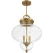 Bergdorf 3 Light 15 inch Warm Brass Pendant Ceiling Light