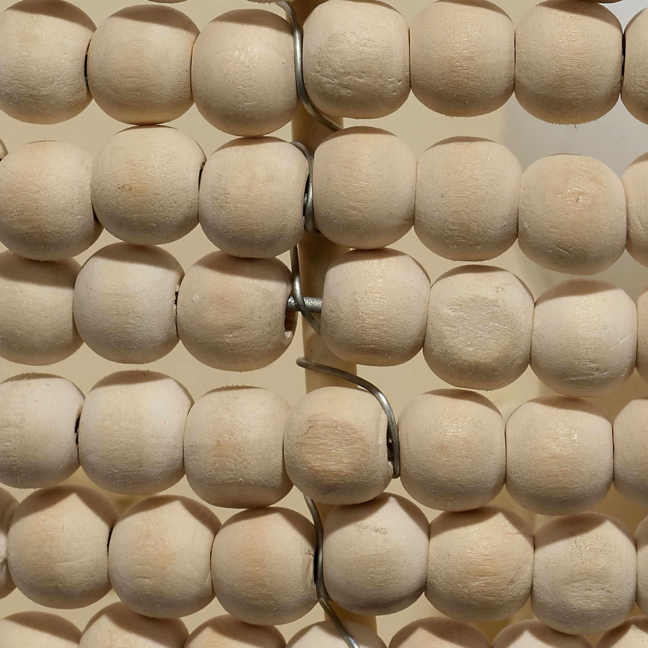 Barnacle 1 Light 12 inch Natural Wood Beads Demi Lune Sconce Wall Light