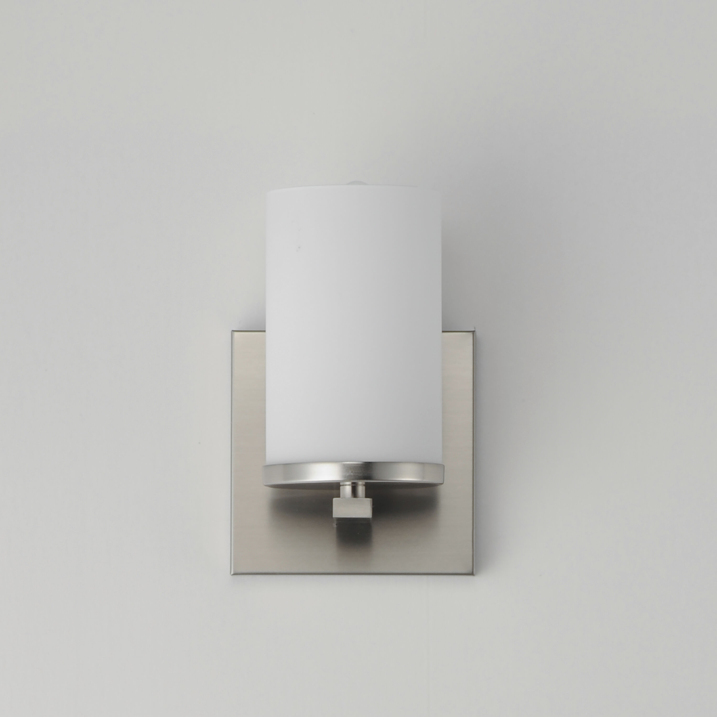 Lateral 1 Light 5 inch Satin Nickel Wall Sconce Wall Light in Satin White