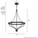 Merlin 5 Light 20.25 inch Rustic Iron Chandelier Ceiling Light