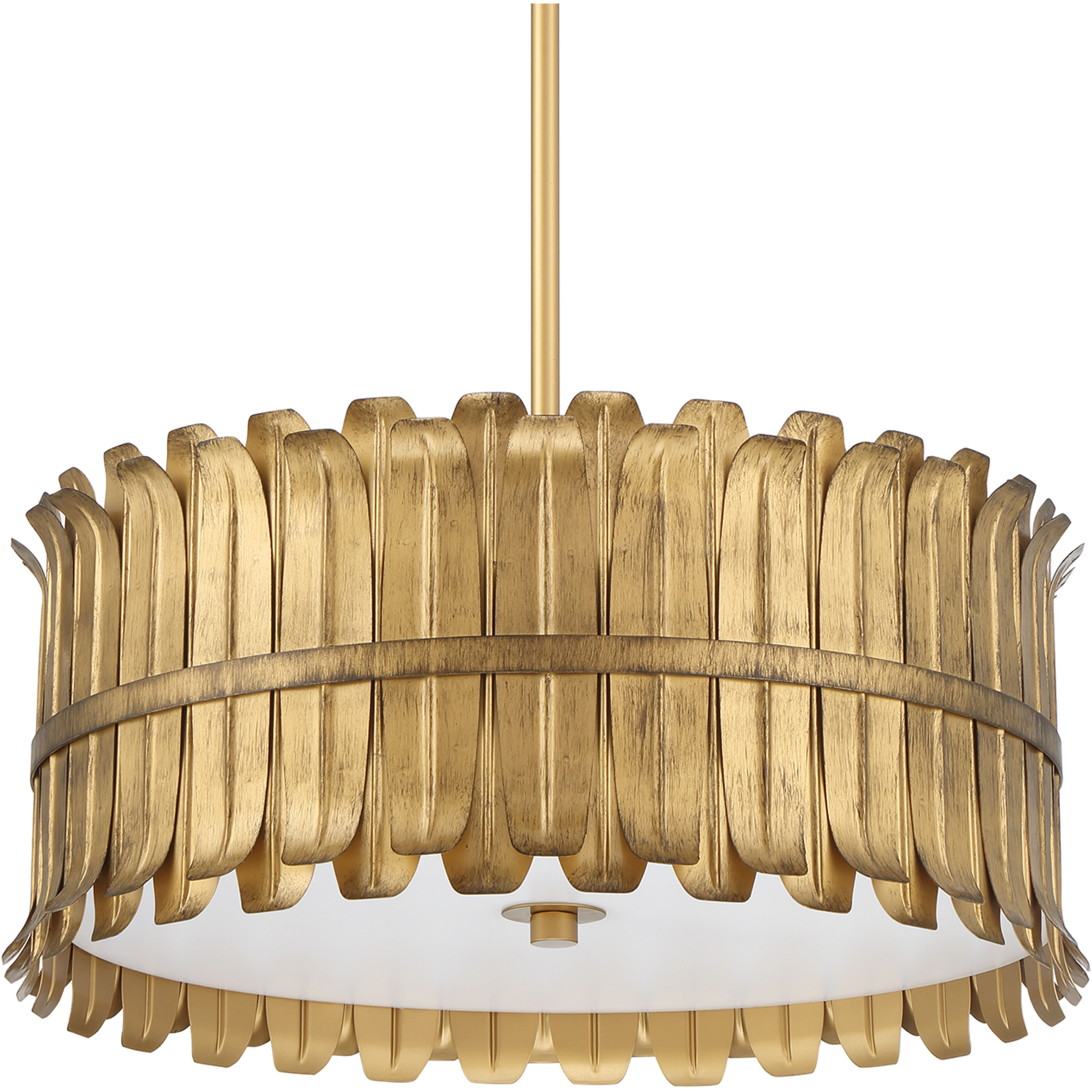 Valdaz 3 Light 18 inch Brushed Luxe Gold Pendant Ceiling Light, Large