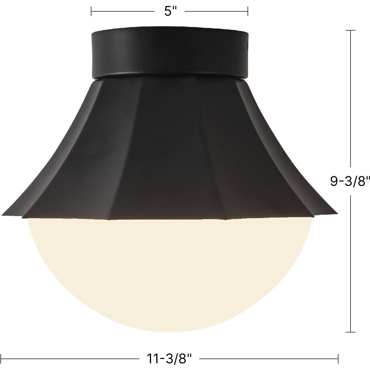 Alora Mood Shelton 1 Light 11.38 inch Matte Black Semi-Flush Mount Ceiling Light