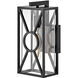 Coastal Elements Brixton Outdoor Wall Mount Lantern in Black, Small