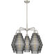 Cascade 5 Light 26 inch Satin Nickel Chandelier Ceiling Light in Smoked