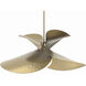 Hibiscus 1 Light 24.7 inch Modern Brass Pendant Ceiling Light, Large