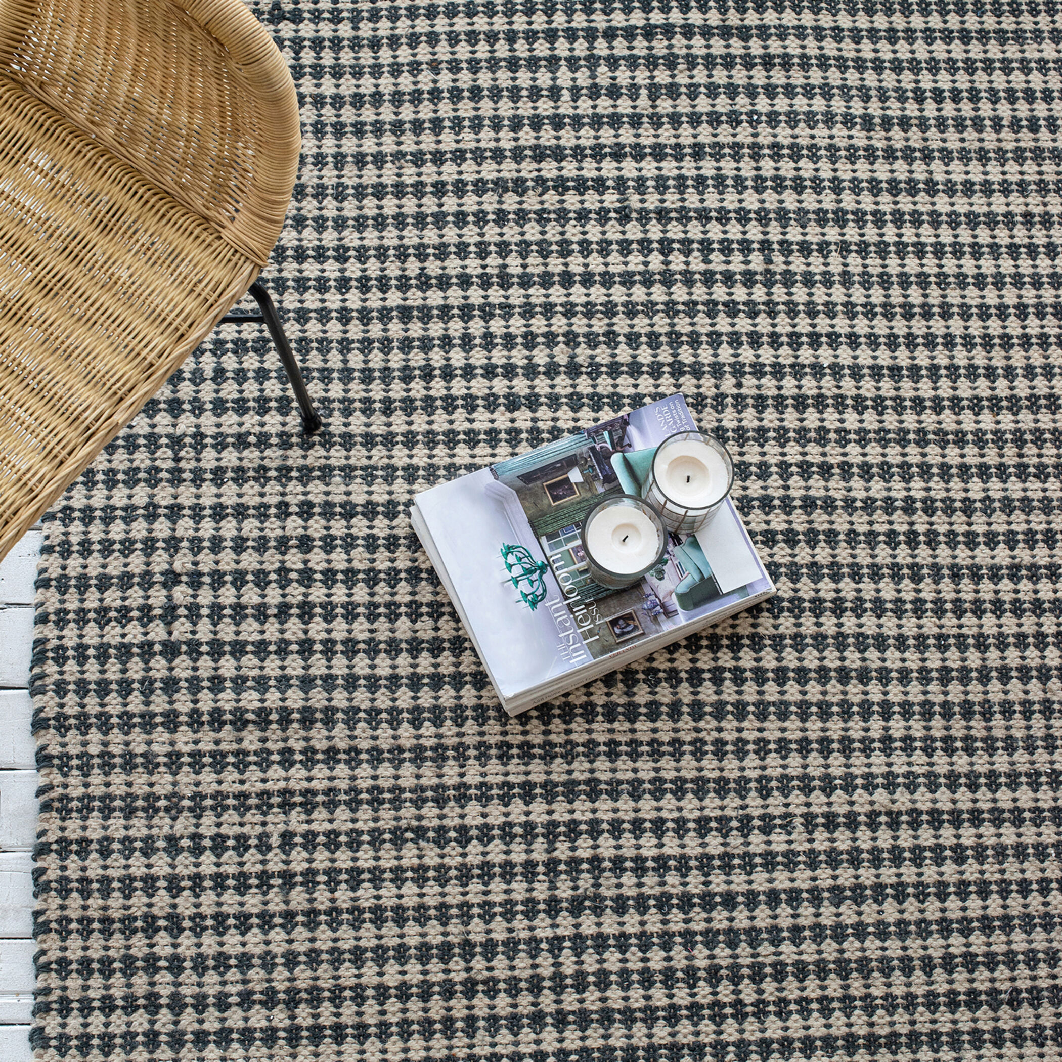 Jute 96 X 60 inch Multi Color Rug, Rectangle