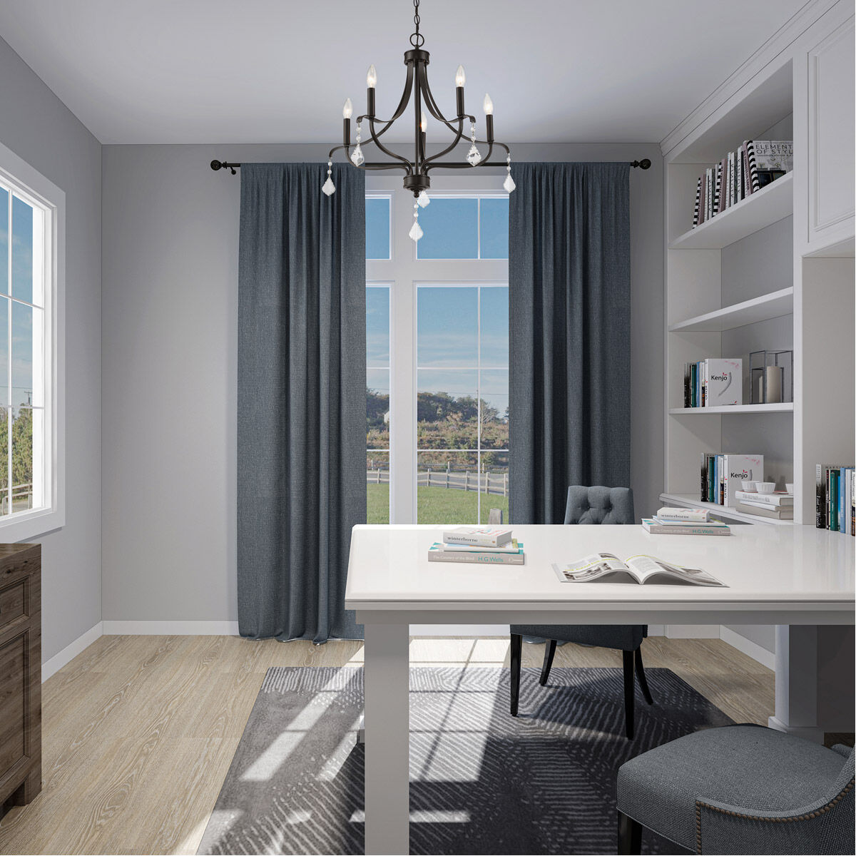 Laurel 5 Light 24 inch English Bronze Chandelier Ceiling Light