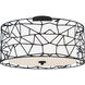 Newcastle 4 Light 23.5 inch Matte Black Semi-Flush Mount Ceiling Light