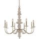 Carrara 8 Light 34 inch Champagne Gold Chandelier Ceiling Light