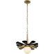 Daphne 1 Light 18.5 inch Matte Black with French Gold Pendant Ceiling Light