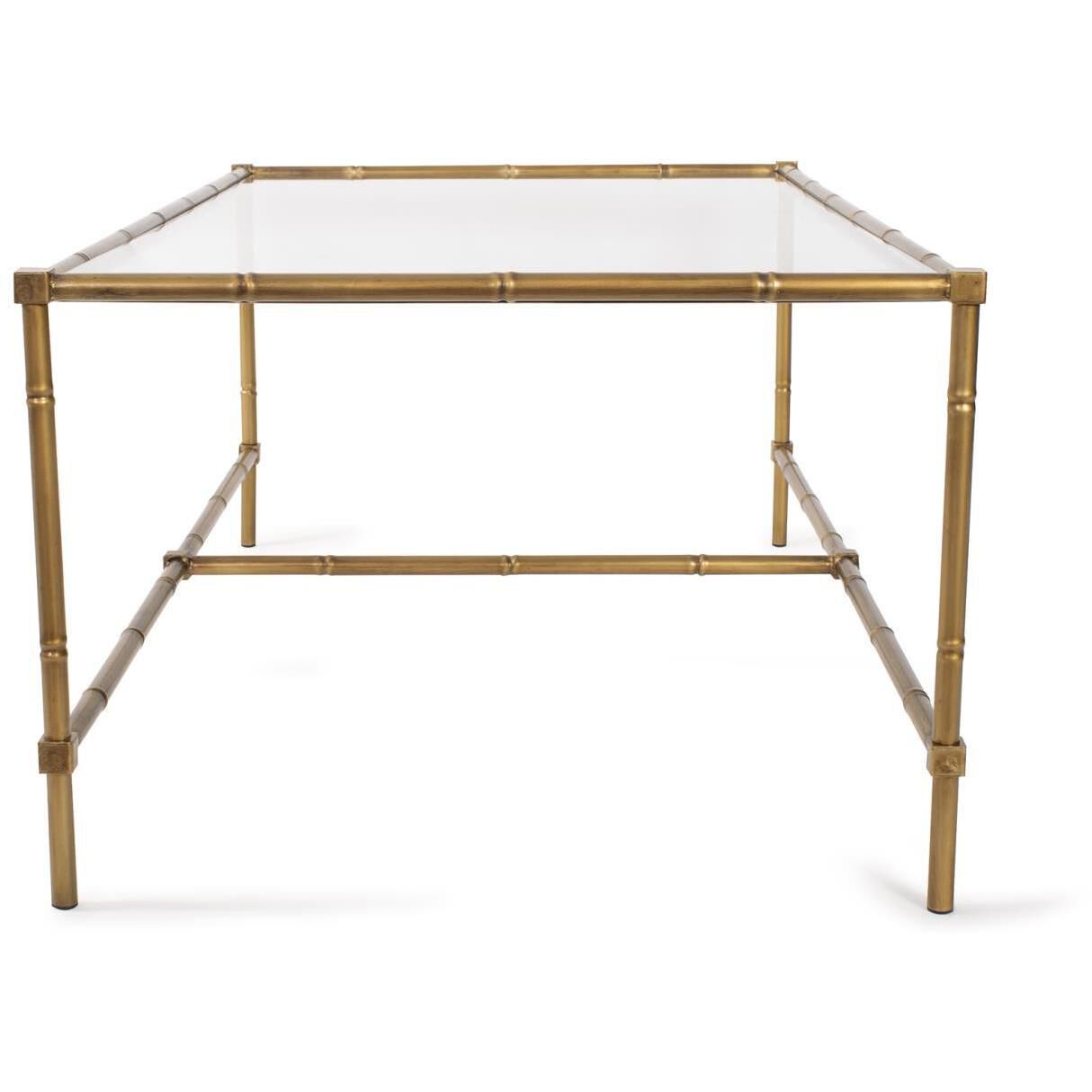Benoit 46 X 18 inch Antique Gold Coffee Table
