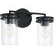 Fuller 2 Light 14.25 inch Matte Black Vanity Light Wall Light