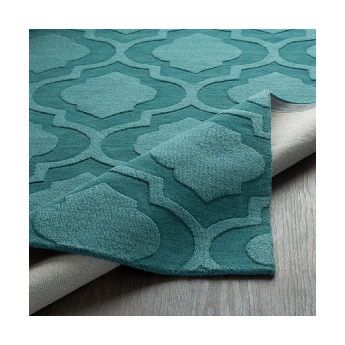 Central Park 93 X 93 inch Medium Green/Teal Handmade Rug, Round