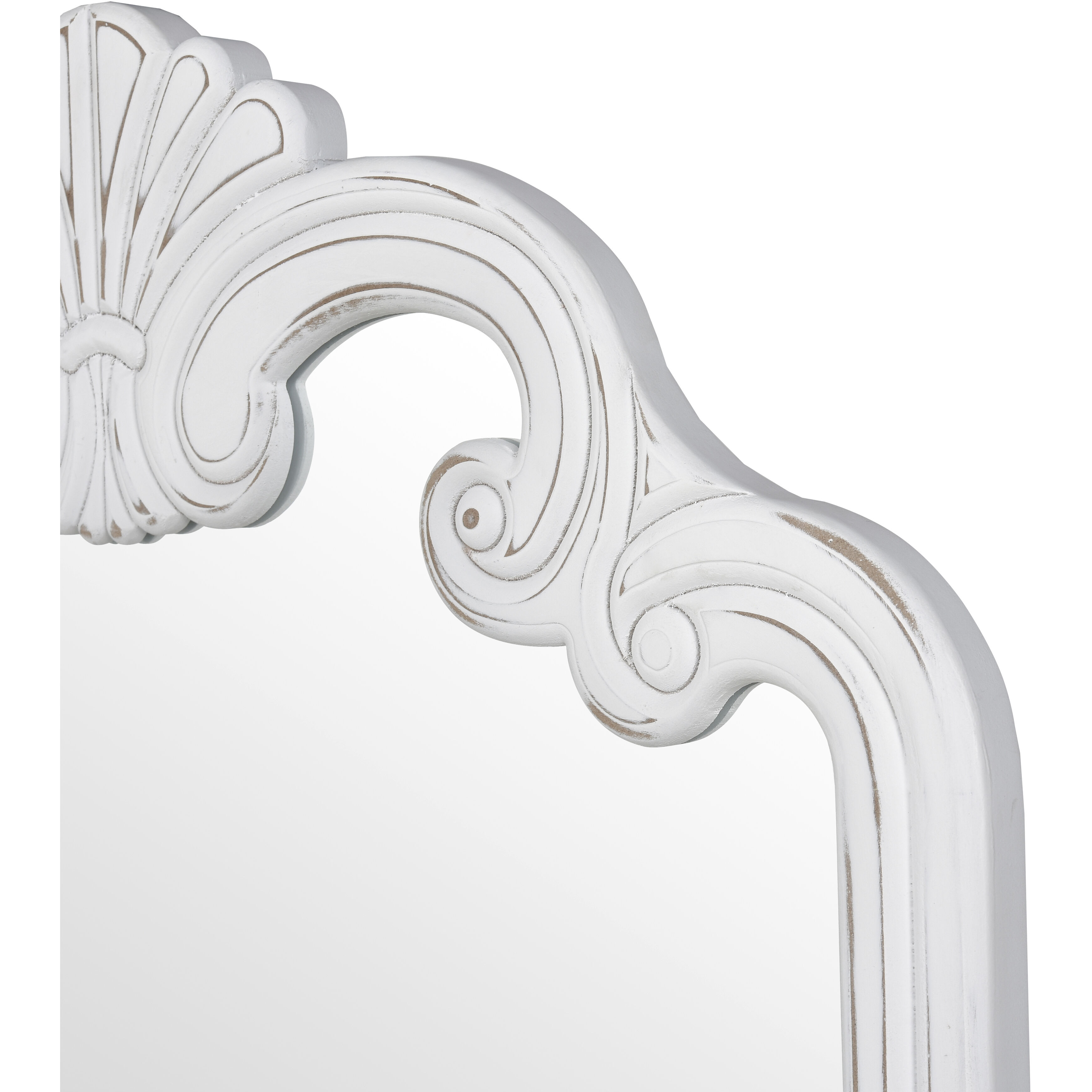 Terry 36.5 X 25 inch White with Mirror Wall Mirror