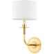 Paramus 1 Light 7 inch Aged Brass Wall Sconce Wall Light