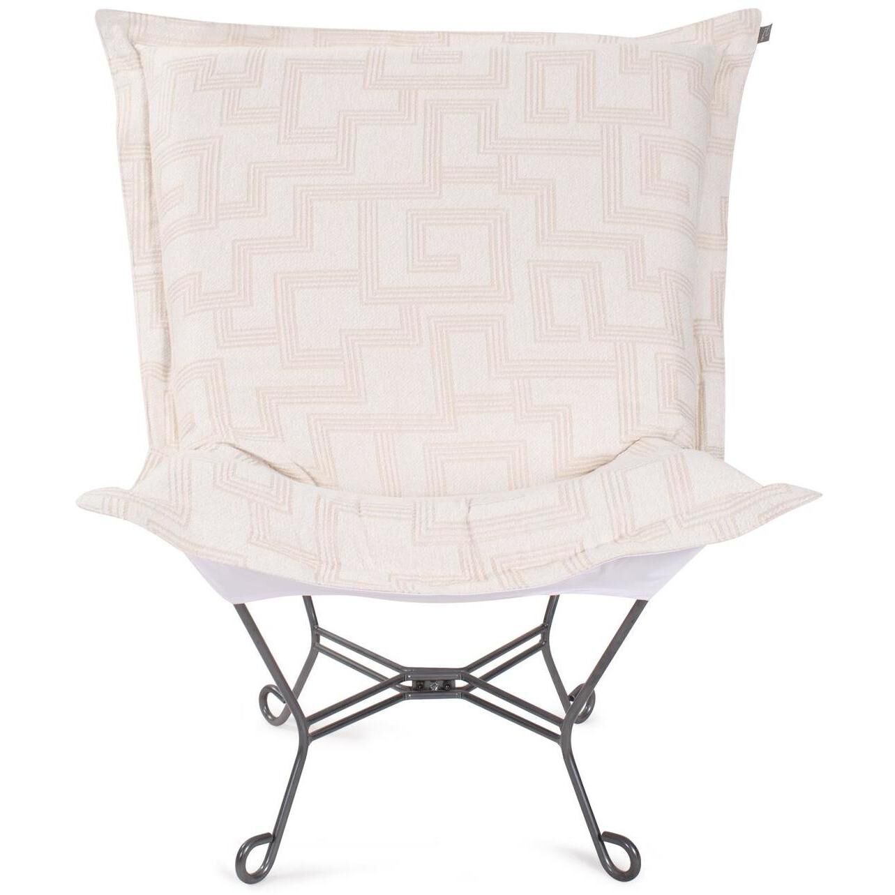 Syros Natural Outdoor Puff Scroll Chair