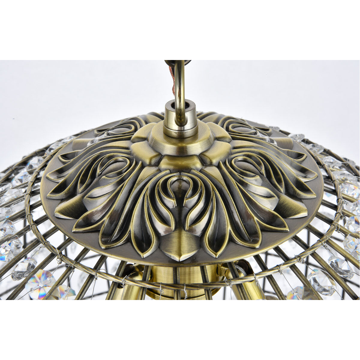 Earlene 3 Light 16 inch Antique Bronze and Clear Pendant Ceiling Light