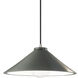 Radiance Collection 1 Light 11.75 inch Pewter Green with Brushed Nickel Pendant Ceiling Light