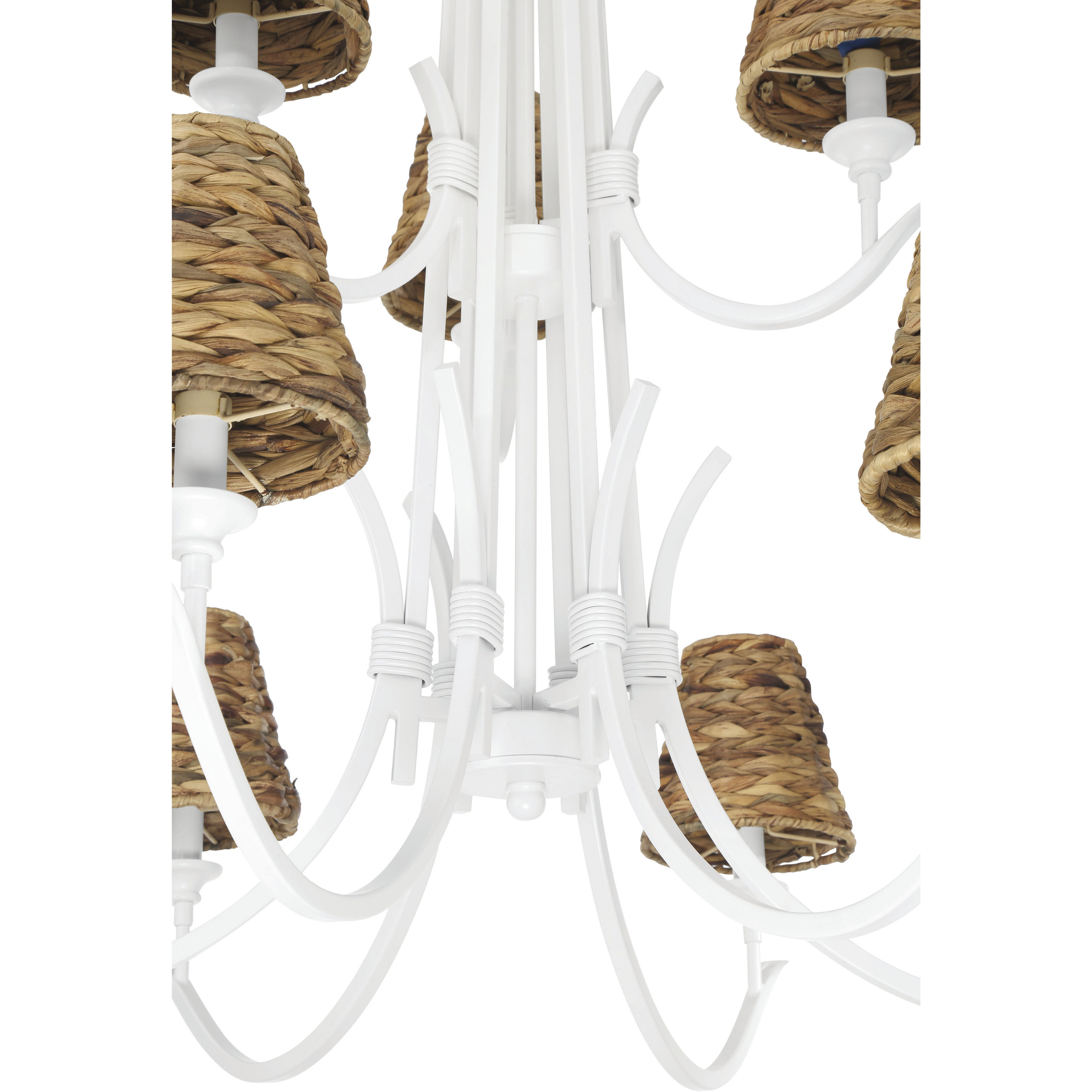 Kokomo 9 Light 36 inch Matte White Chandelier Ceiling Light