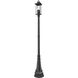 Tiberius 4 Light 107.25 inch Black Outdoor Post Mounted Fixture
