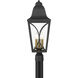 Cardigan 3 Light 23.75 inch Sand Coal and Olden Brass Outdoor Post Lantern, Great Outdoors