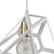 Hedron 1 Light 9.25 inch White Pendant Ceiling Light