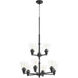 Dunbar 9 Light 26.5 inch Noir Chandelier Ceiling Light