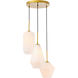 Rochester 3 Light 17.3 inch Brass Pendant Ceiling Light