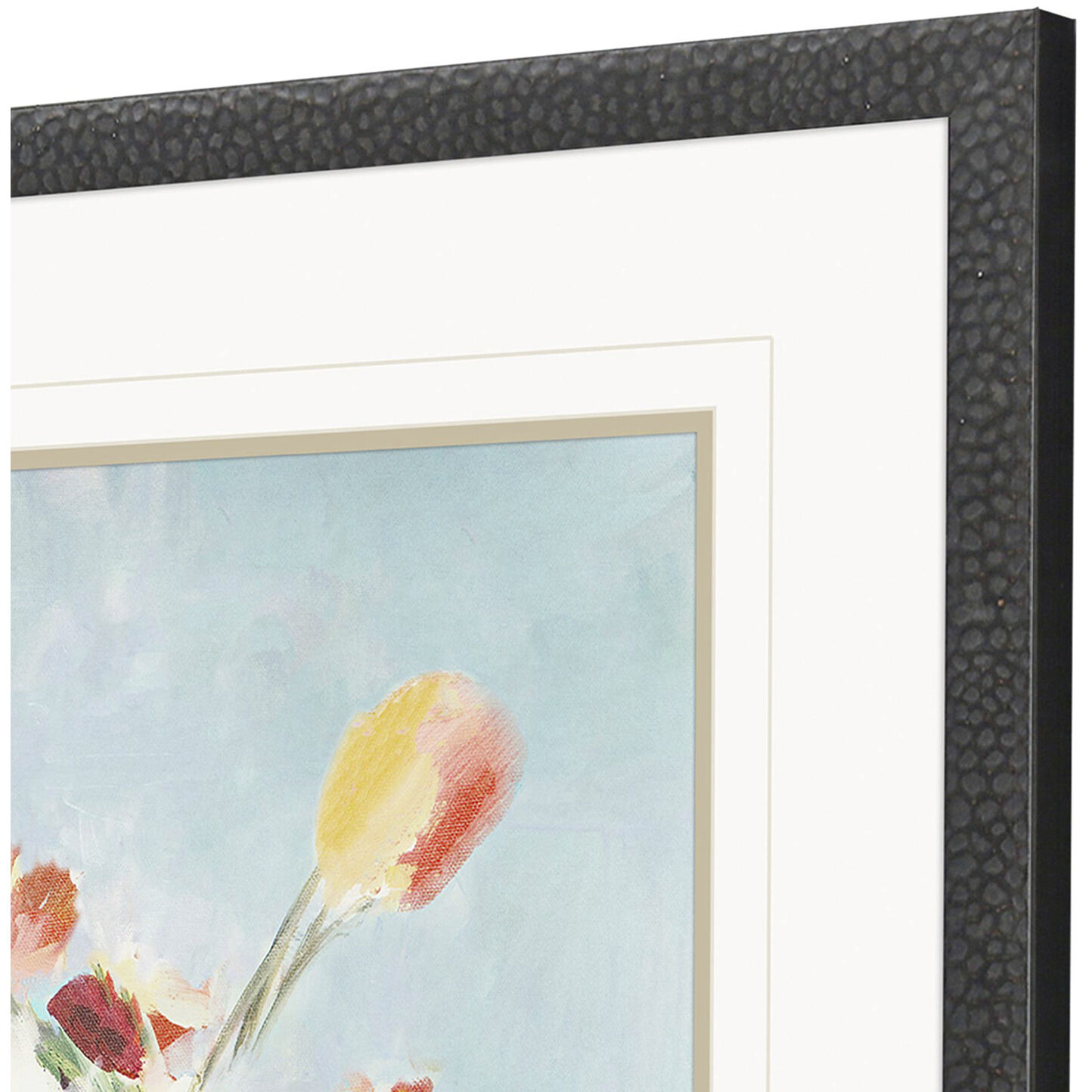 Sun Kissed Flowers Red and Green and Multi and Orange Framed Art